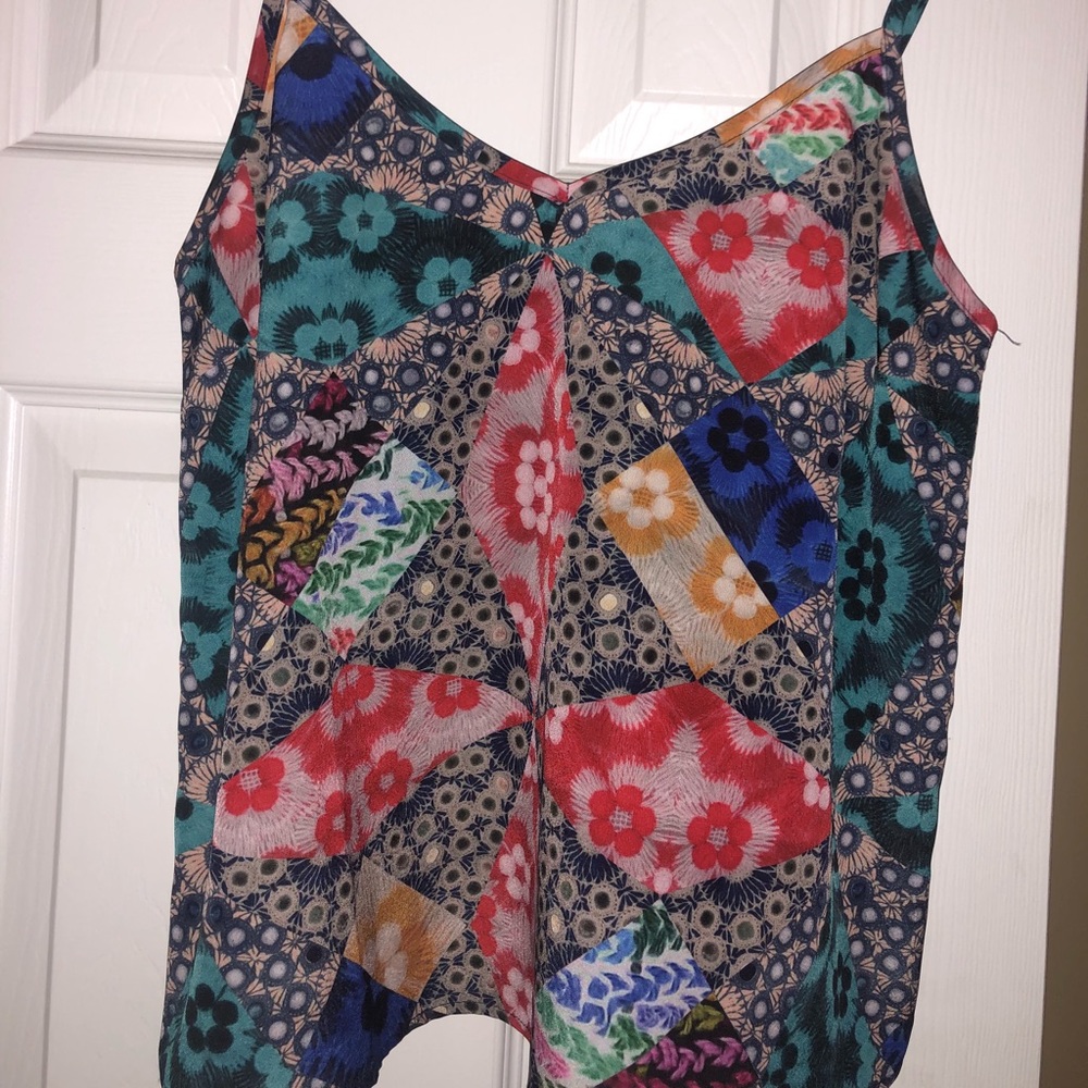 Floral abstract tank top